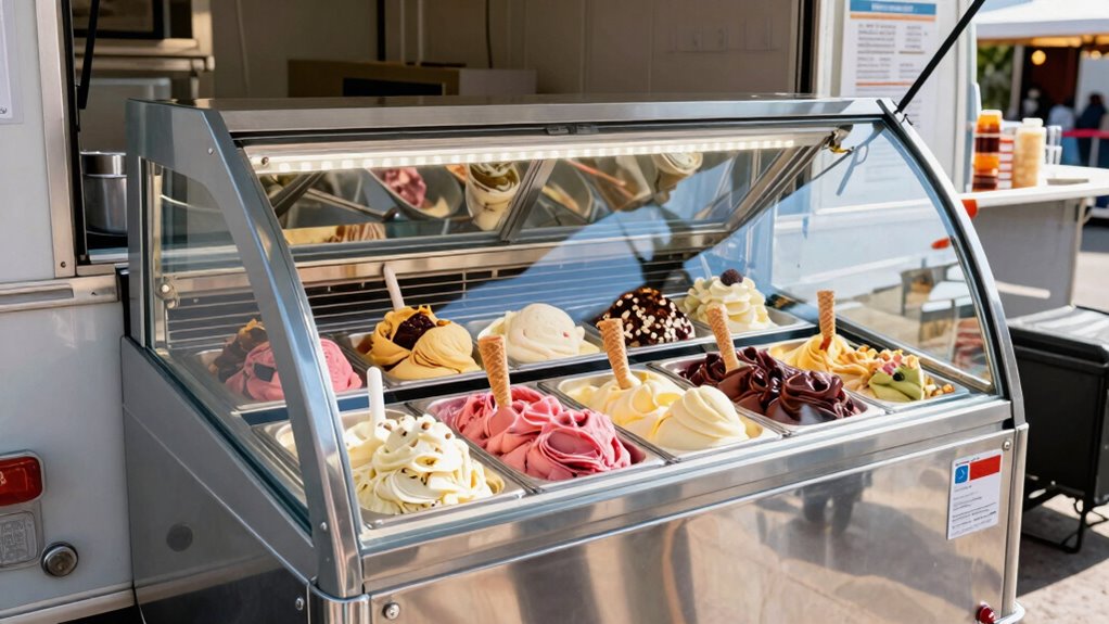 premium efficient gelato display