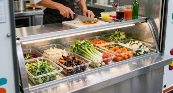 refrigerated food truck prep