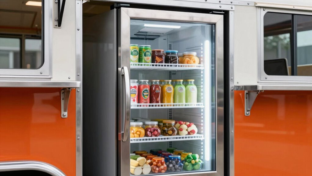 refrigerator reach for food trucks