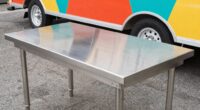 selecting mobile food prep tables