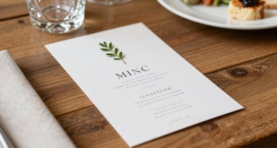 streamlined menus for events