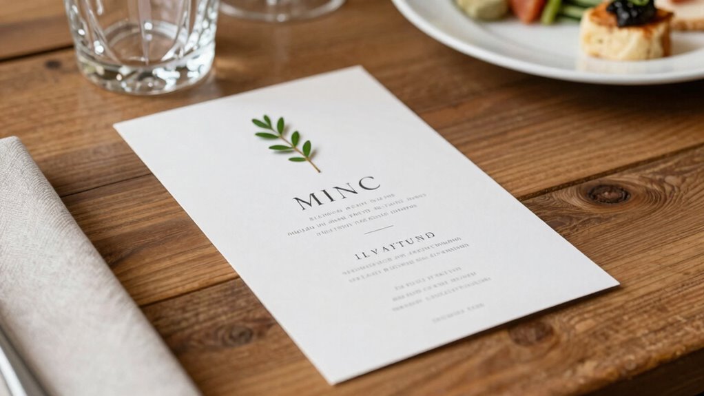 streamlined menus for events