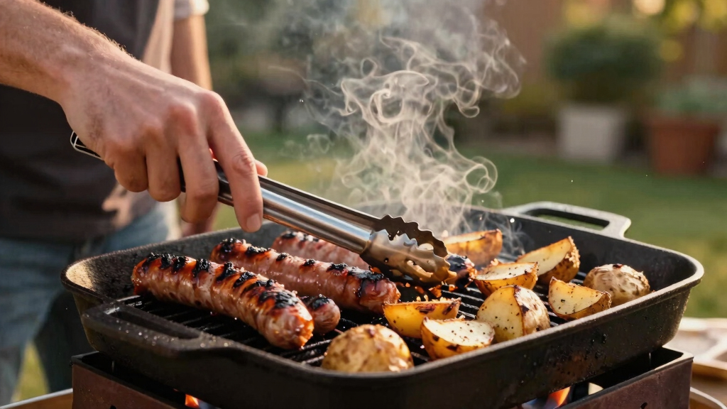 Grilled Sausage With Potatoes