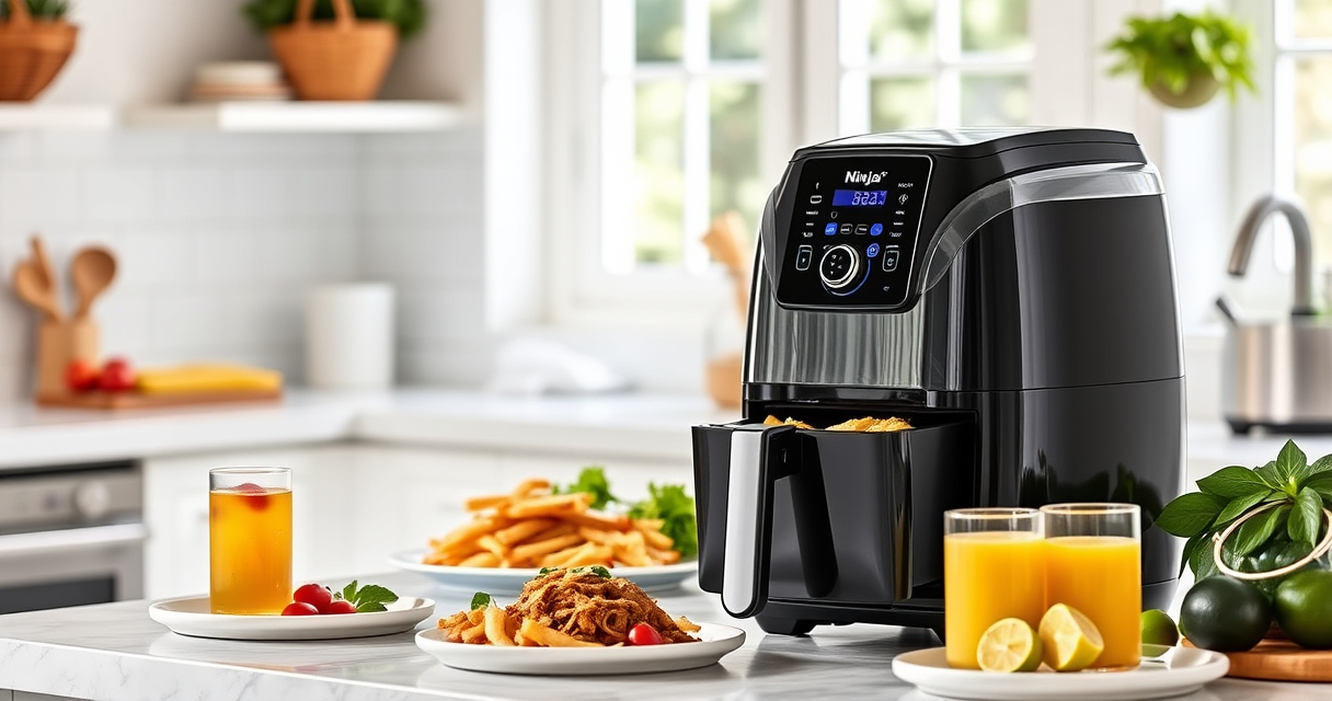 Summer Grilled Veggie & Chicken Tacos Made Easy with Ninja Foodi 10 Quart Air Fryer