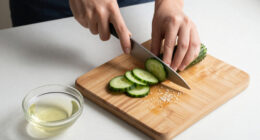 Cucumber Salad With Sesame And Rice Vinegar