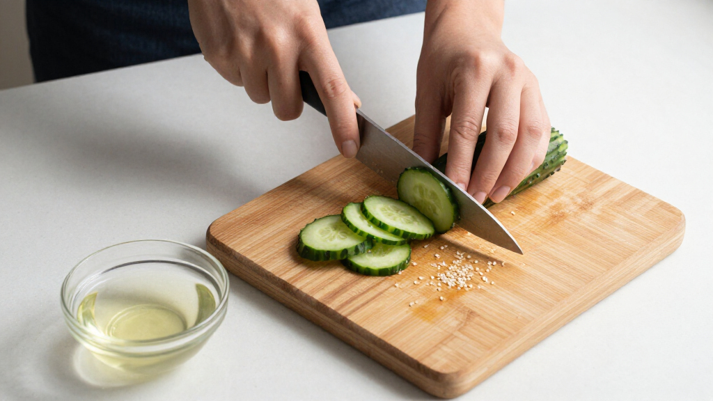 Cucumber Salad With Sesame And Rice Vinegar
