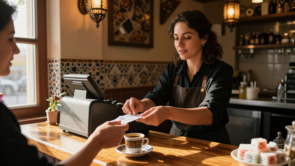 Cash Register At A Restaurant In Turkey