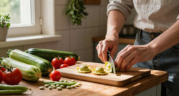 Garganelli Alle Zucchine Con Fave E Pomodoro