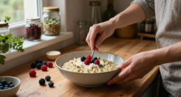 Orzotto Al Formaggio, Speck E Frutti Di Bosco