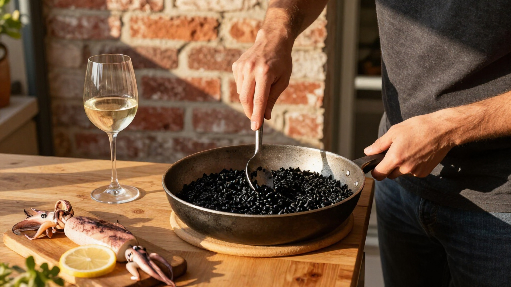 Risotto Al Nero Di Seppia: Venice's Dramatic Black Risotto At Home