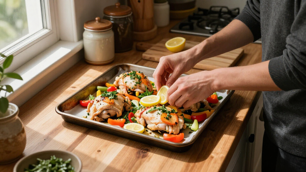 Sheet Pan Tuscan Lemon Chicken