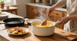 Sunday Polenta: Creamy First, Grilled Later — One Pot, Two Meals
